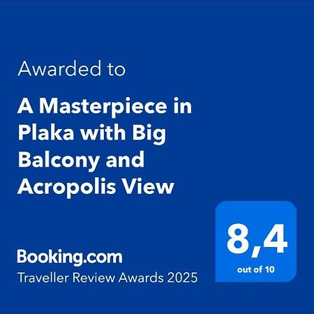 A Masterpiece In Plaka With Big Balcony And Acropolis View Leilighet Athen Eksteriør bilde